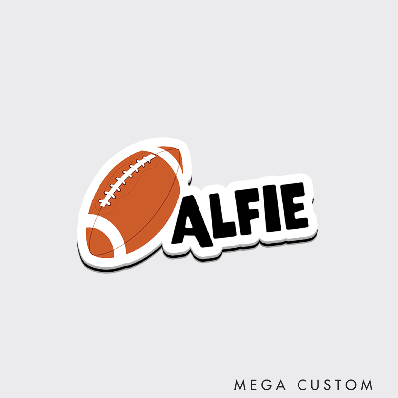 Personalized American Football and Rugby Name Fridge Magnets with Custom Player Name