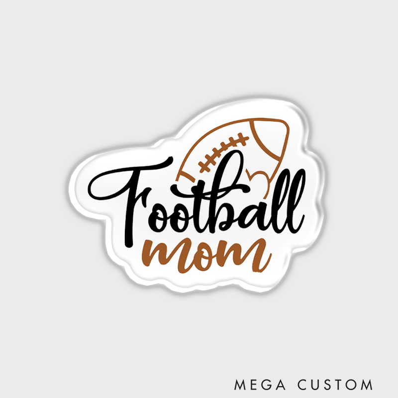 Personalized American Football Family Fridge Magnets with Custom Text for Moms, Dads, and More
