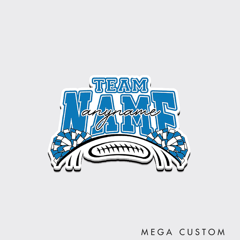 Personalized American Football Cheer Fridge Magnets with Custom Player Team Name and Player Name