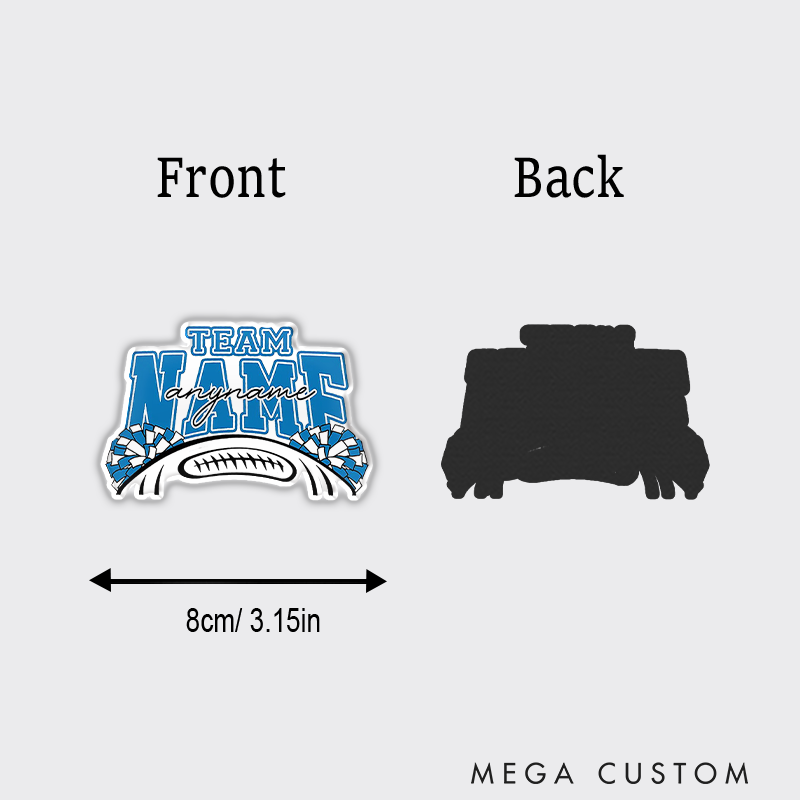 Personalized American Football Cheer Fridge Magnets with Custom Player Team Name and Player Name