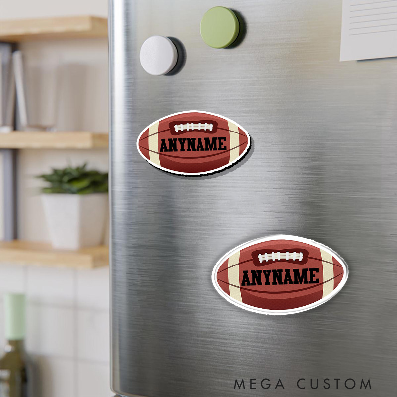 Personalized American Football and Rugby 3D Fridge Magnets with Custom Player Name
