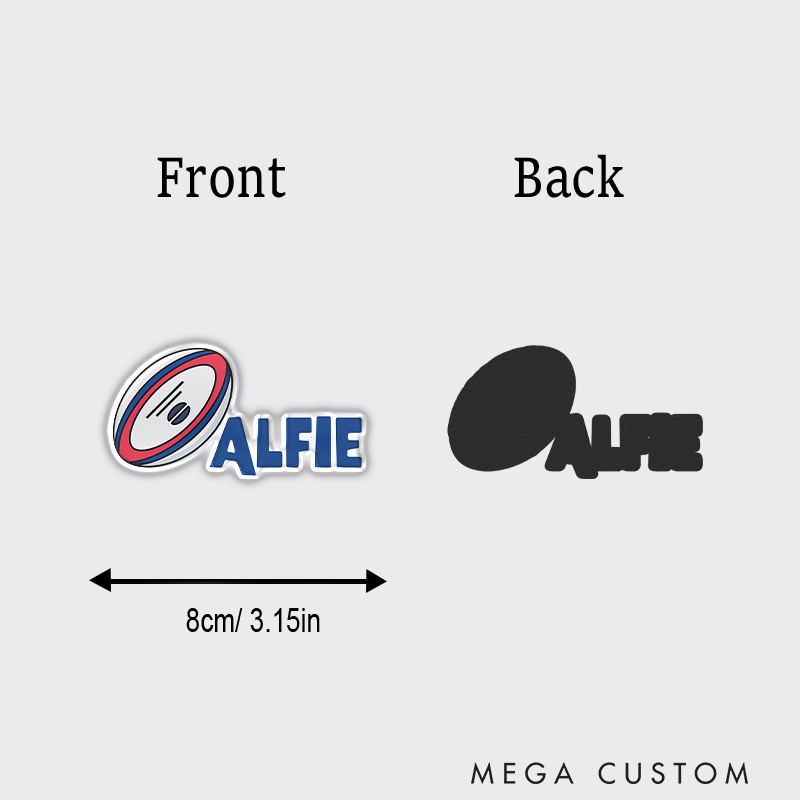 Personalized Rugby Name Design Fridge Magnets with Custom Player Name for Fans