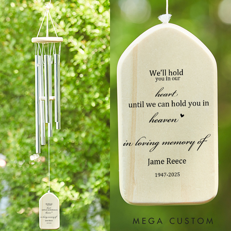 Personalized Memorial Wind Chimes Bereavement Sympathy Gift for Loss of Mother Mom Father Dad in Memory of A Loved One Wind Chimes 