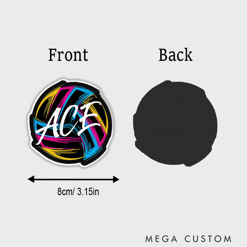 Personalized Volleyball Vibrant Design Fridge Magnets  with Custom Text