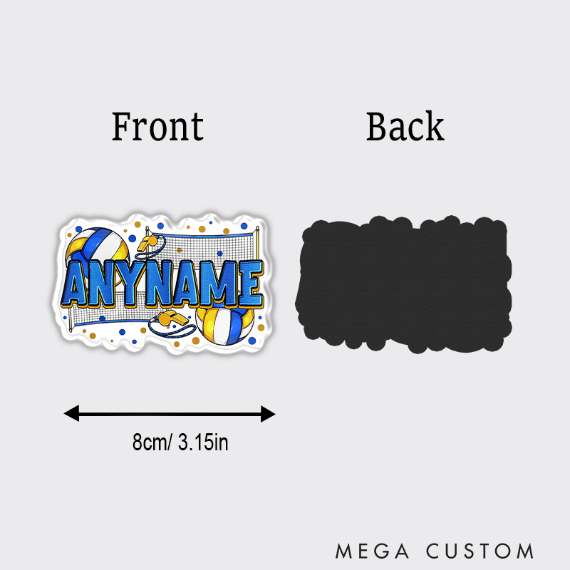 Personalized Volleyball Design Fridge Magnets with Custom Player Name for Sports Gift