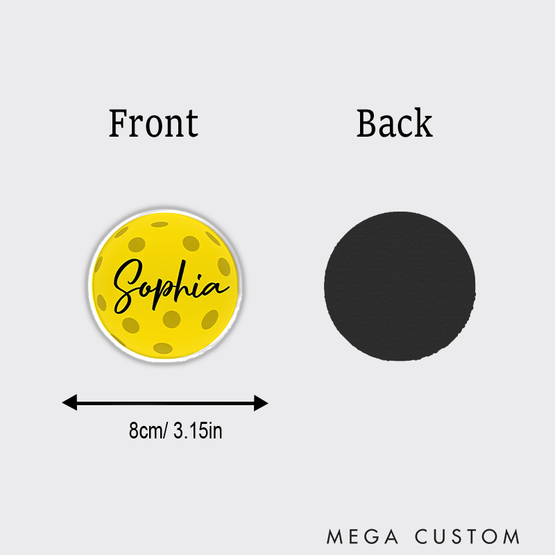 Personalized Pickleball Fridge Magnets Customize with Custom Your Name for Pickleball Gift