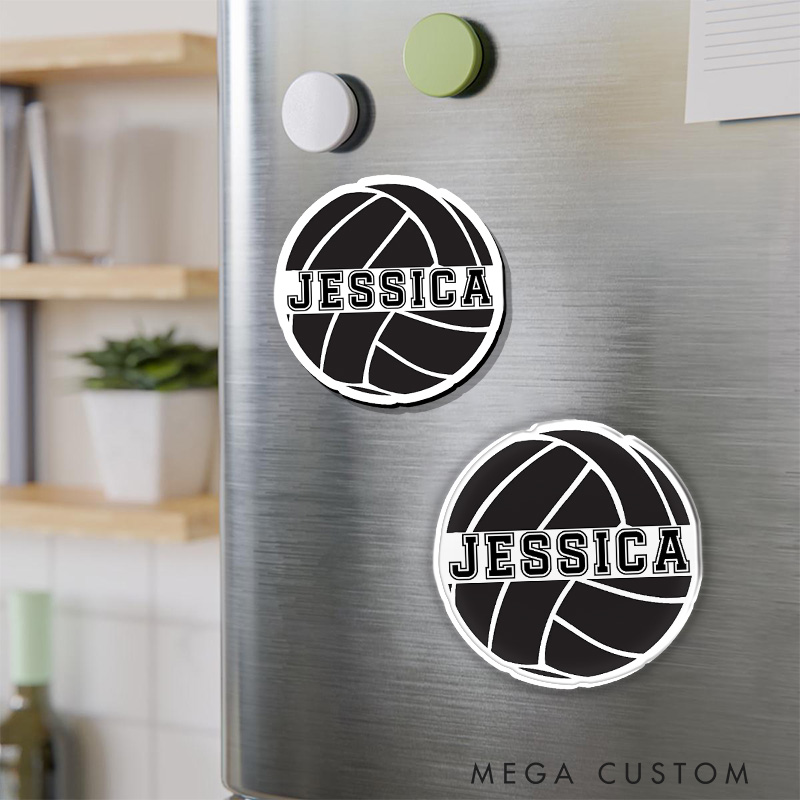 Personalized Volleyball Player Decal Fridge Magnets with Custom Your Name for Your Team