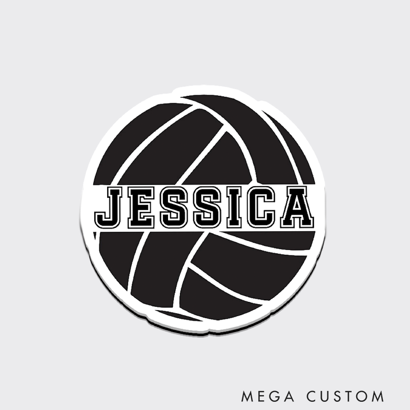 Personalized Volleyball Player Decal Fridge Magnets with Custom Your Name for Your Team