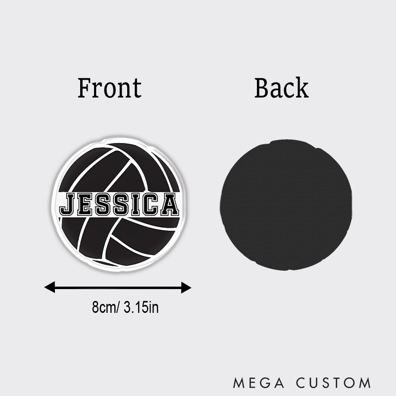 Personalized Volleyball Player Decal Fridge Magnets with Custom Your Name for Your Team