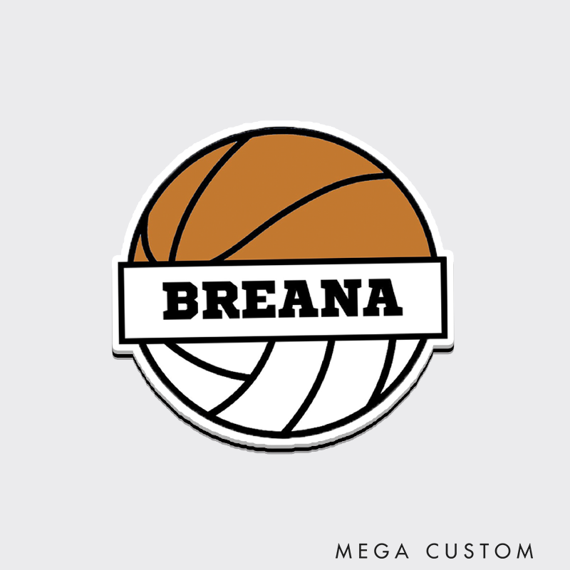 Personalized Volleyball and Basketball Design Fridge Magnets with Custom Team Name