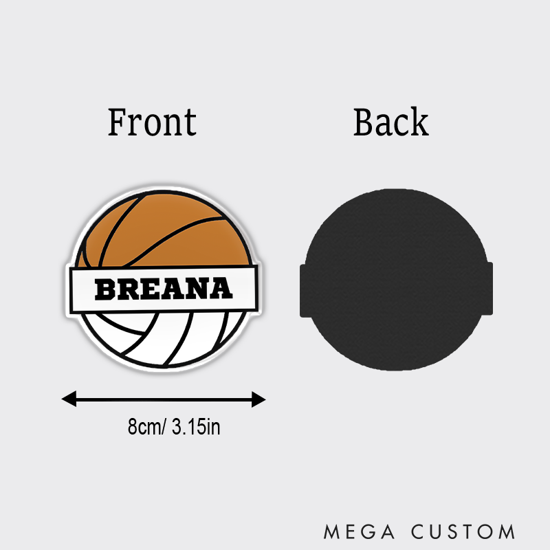 Personalized Volleyball and Basketball Design Fridge Magnets with Custom Team Name