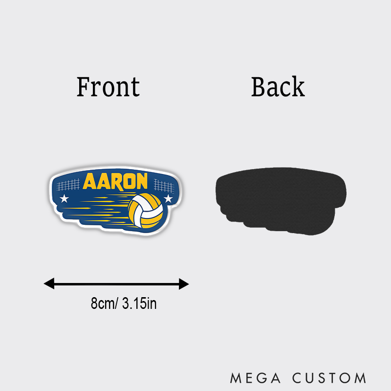 Personalized Volleyball Design Fridge Magnets with Custom Player Name for Unique Gift