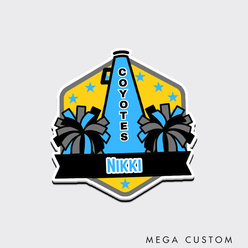 Personalized Sport Cheer Team Spirit Fridge Magnets with Custom Your Team Name and Player Name for Fans