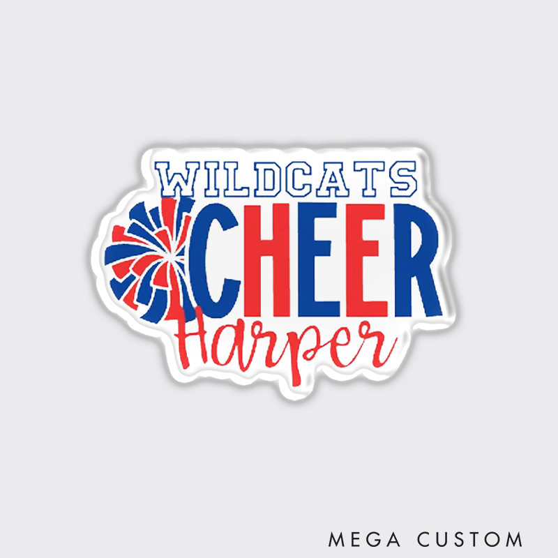 Personalized Sport Cheer Team Spirit Fridge Magnets Customize with Your Team Name and Player Name