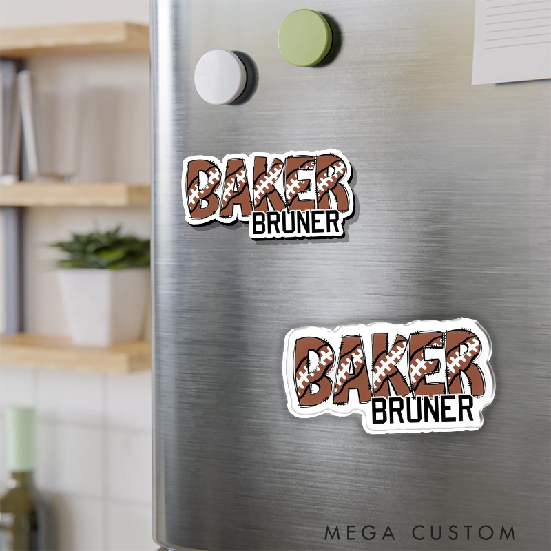 Personalized American Football and Rugby Team Fridge Magnets with Custom Name
