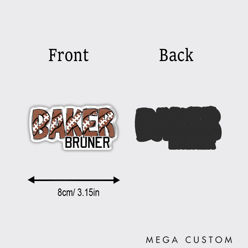 Personalized American Football and Rugby Team Fridge Magnets with Custom Name