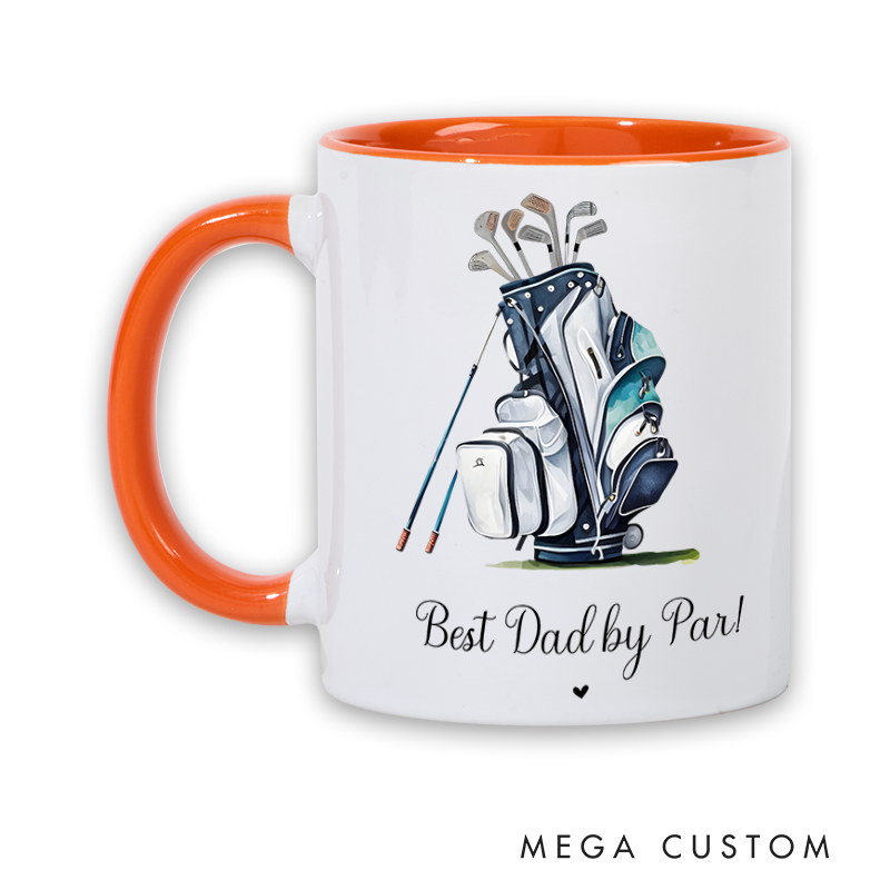 Personalized Golf Mug with Golf Bag Design Customizable Durable and Perfect for Golf Lovers