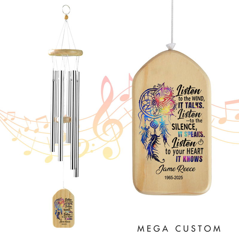 Personalized Memorial Wind Chimes for Loss of Loved One Prime Sympathy Remembrance Chime In Loving Memory Bereavement Gift