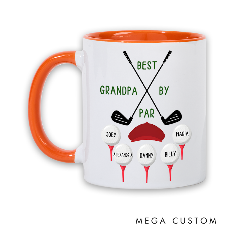 Personalized Golf Mug with Customizable Title Crossed Clubs and Golf Ball Design Thoughtful Gift for Golf Lovers and Special Occasions