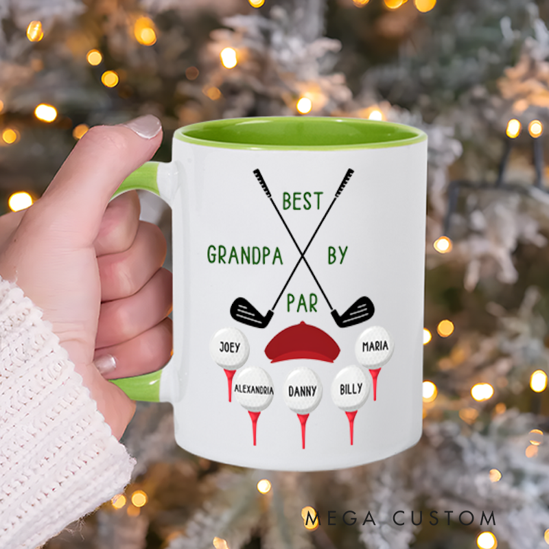Personalized Golf Mug with Customizable Title Crossed Clubs and Golf Ball Design Thoughtful Gift for Golf Lovers and Special Occasions