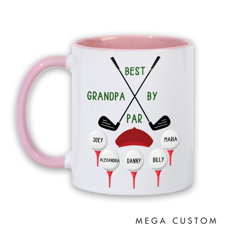 Personalized Golf Mug with Customizable Title Crossed Clubs and Golf Ball Design Thoughtful Gift for Golf Lovers and Special Occasions