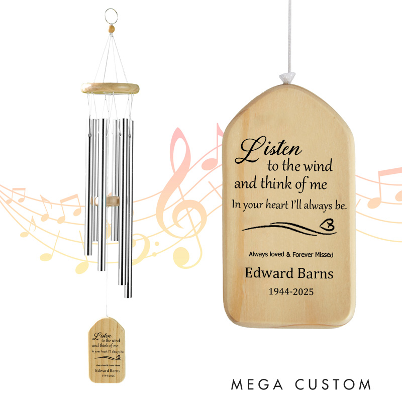 Personalized Wind Chimes for Outside Memorial Wind Chimes for Loss of Loved One Mother Father Sympathy Gift Condolence Bereavement Gift 