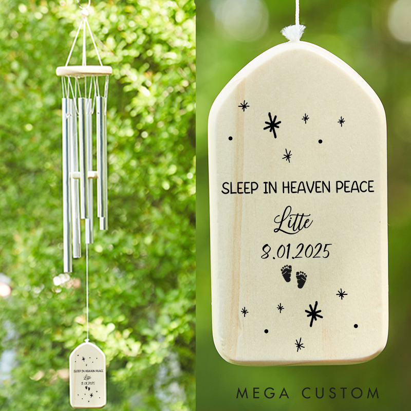Personalized Baby Loss Wind Chime Custom Infant Loss Wind Chime Angel Baby Keepsake Stillborn Gift Miscarriage Ornament Gifts