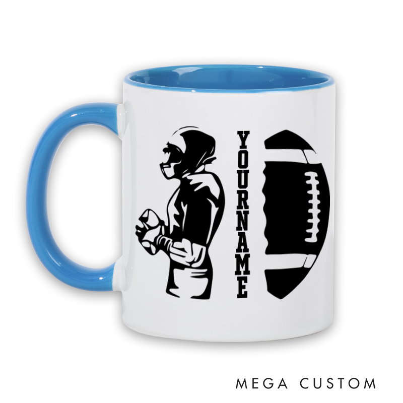 [Copy]Personalized American Football Mug with Custom Name and Helmet Design