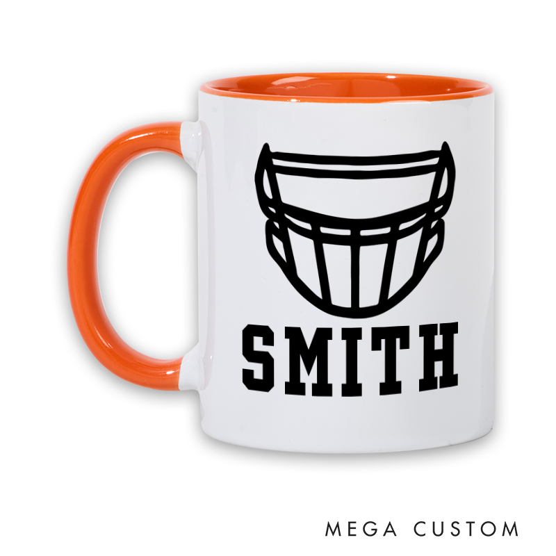 [Copy]Personalized American Football Mug with Dynamic Player Graphic and Custom Name Design