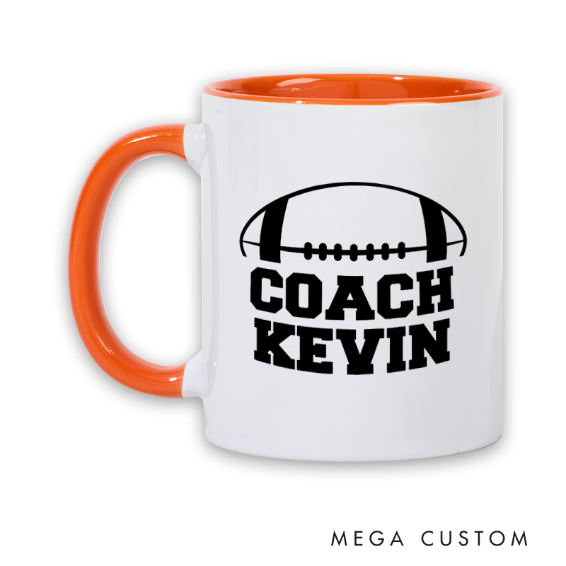 [Copy]Personalized American Football and Rugby with Custom Bold Initials and Classic Ball Design