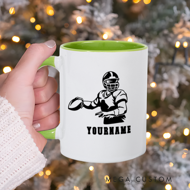 [Copy]Personalized American Football Helmet Mug with Custom Player Name