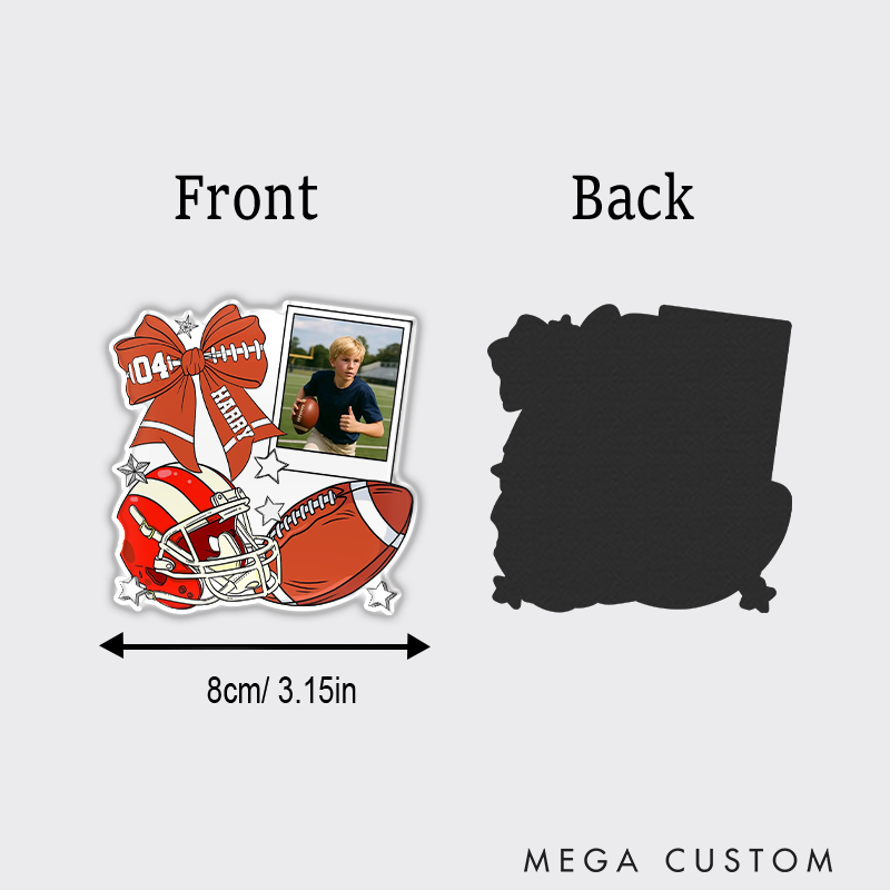 Personalized American Football Fridge Magnets with Custom Player Name ,Photo and Number