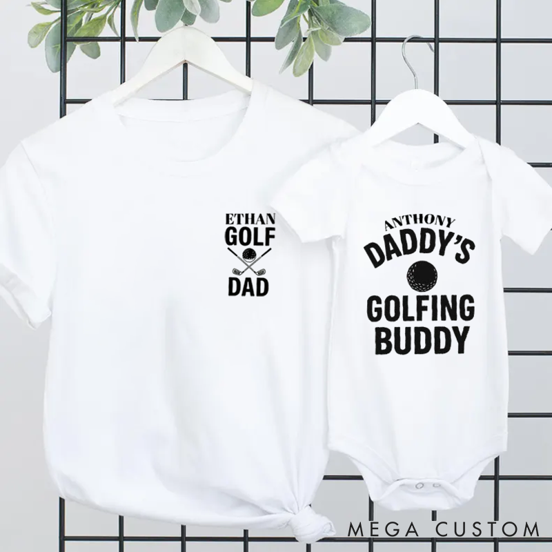 Personalized Golf Dad and Daddy's Golfing Buddy Matching Outfit