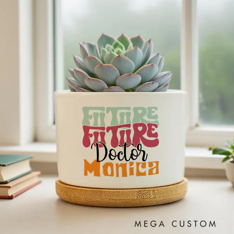 Personalized Nurse Planter Future Doctor Design Custom Flower Pot