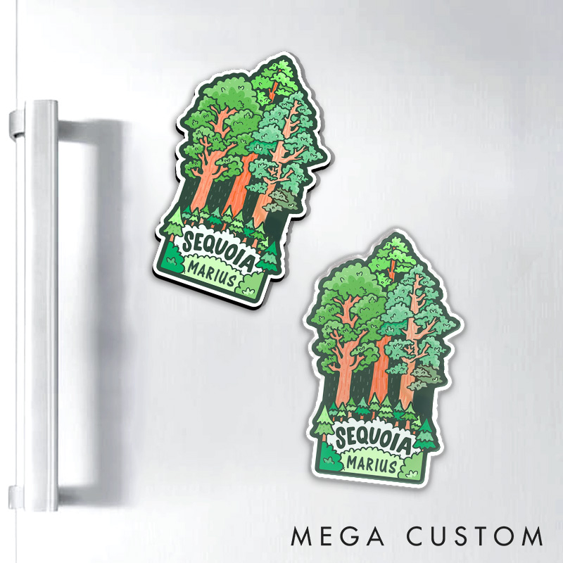 Personalized Sequoia Parks Refrigerator Magnets Camping Adventure Mountain Magnets Gift for Nature Travelers Outdoors Lover