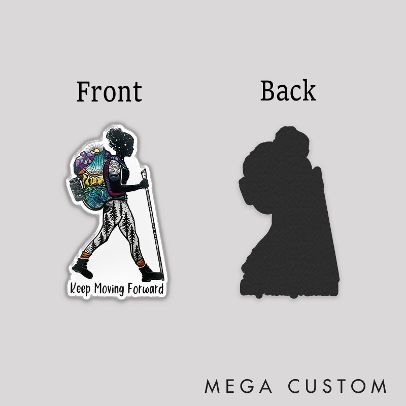 Personalized Hiker Girl Refrigerator Magnets Camping Adventure Magnets for Wanderlust Nature Travelers Outdoors Lover Gift