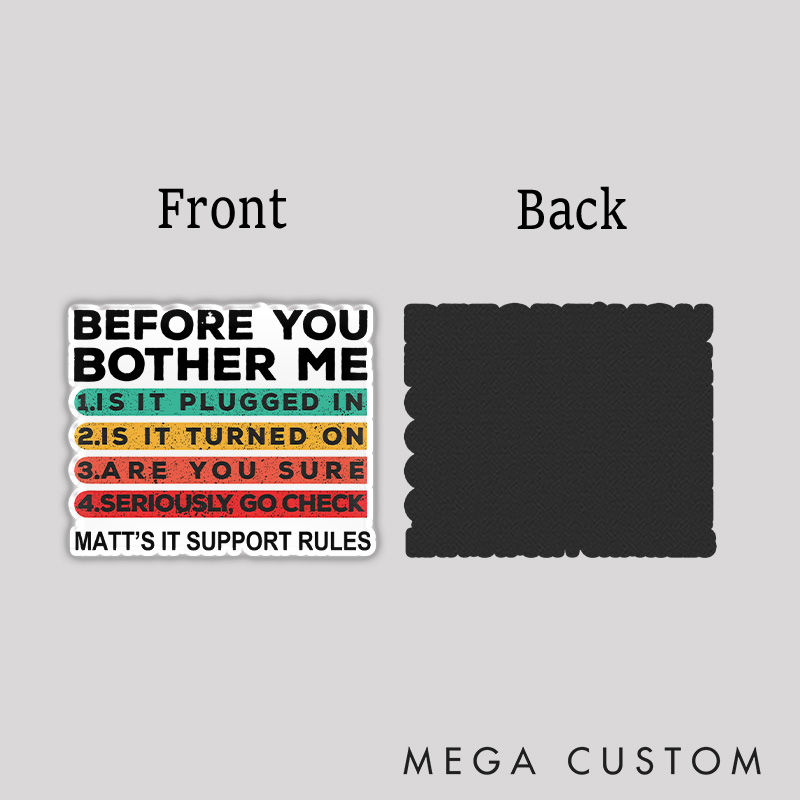 Personalized Tech Support Checklist Refrigerator Magnets Programmer Computer Technology lover Magnets Gift for Nerd Geek 