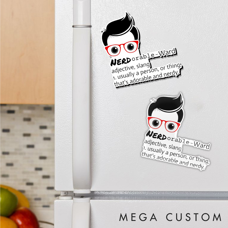 Personalized Nerdorable Refrigerator Magnets The Perfect Blend Of Cute and Geeky Magnets Gift for Nerd Geek 