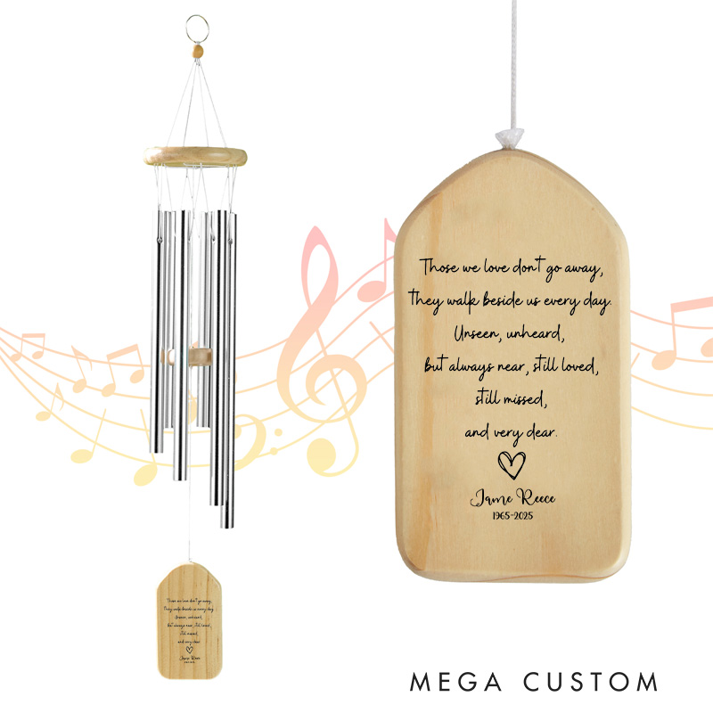 Personalized Memorial Wind Chime Memorial Keepsake Chime for Loss of Loved One Bereavement Gifts in Loving Memory Gifts Those We Love Dont Go Away