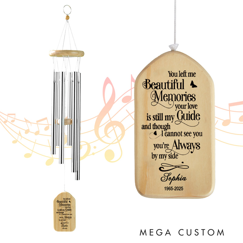 Personalized Memorial Wind Chime for Loss of Loved One I Have an Angel in Heaven I Call Her Mom Sympathy Gift Christmas Wind Chime In Memory of Gift