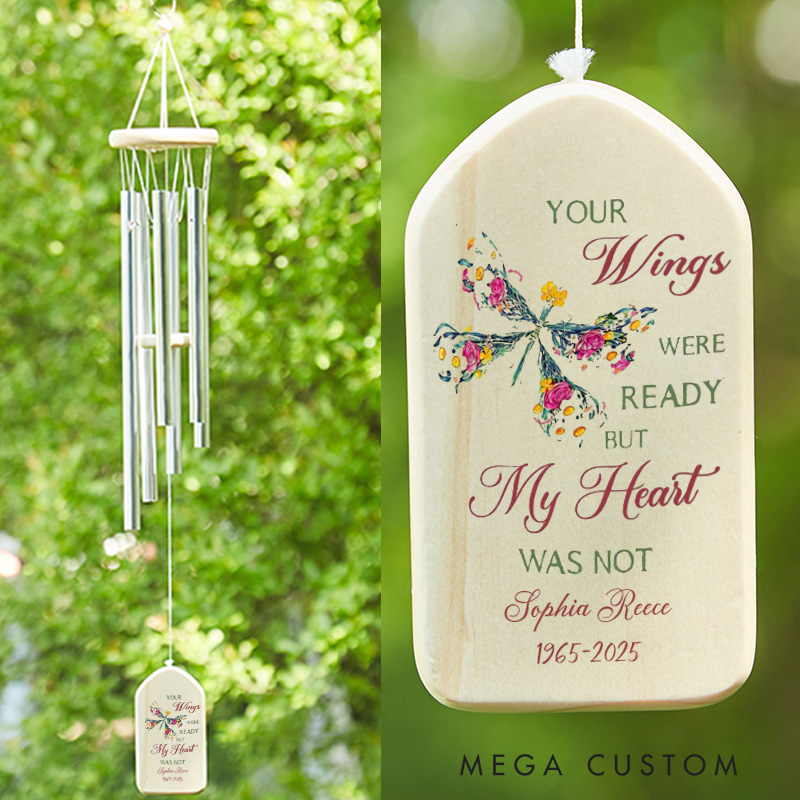 Personalized Sympathy Wind Chimes Heartfelt Memories Sympathy  Wind Chimes for Loss of Loved One Prime Bereavement Gift Remembrance