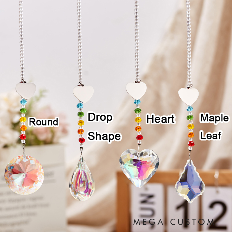 Personalized Memorial Suncatcher Sympathy Gift Consolation Grief Loss of Baby Loved One Spouse Keepsake Crystal Rainbow Memorial Gifts