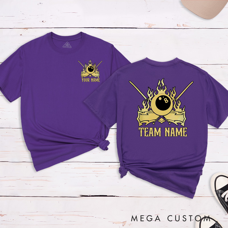 Personalized Team 3D Pool T-Shirts Featuring a Unique Design with Your Name