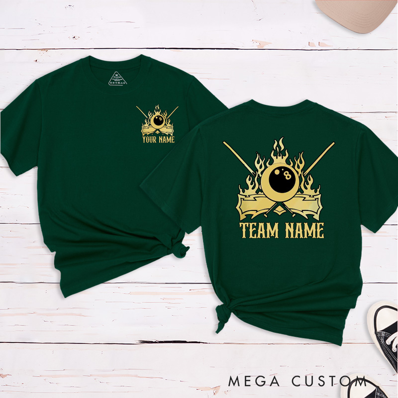 Personalized Team 3D Pool T-Shirts Featuring a Unique Design with Your Name