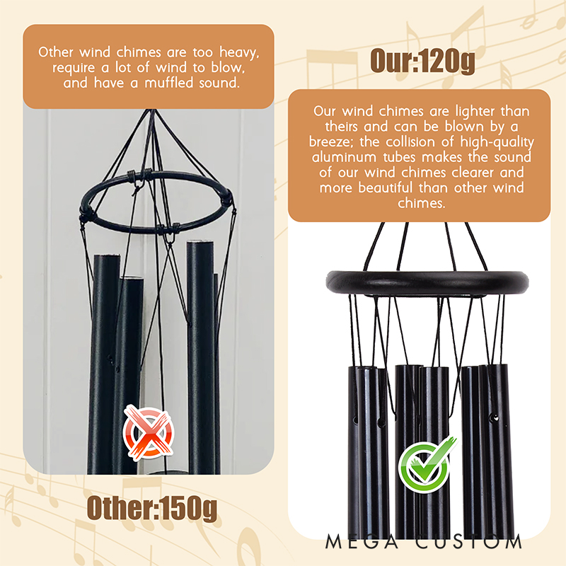 Personalized Memorial Wind Chimes Custom In Memory of Wind Chime for Loss of A Loved One Sympathy Gifts Remembrance Gift Bereavement Gifts