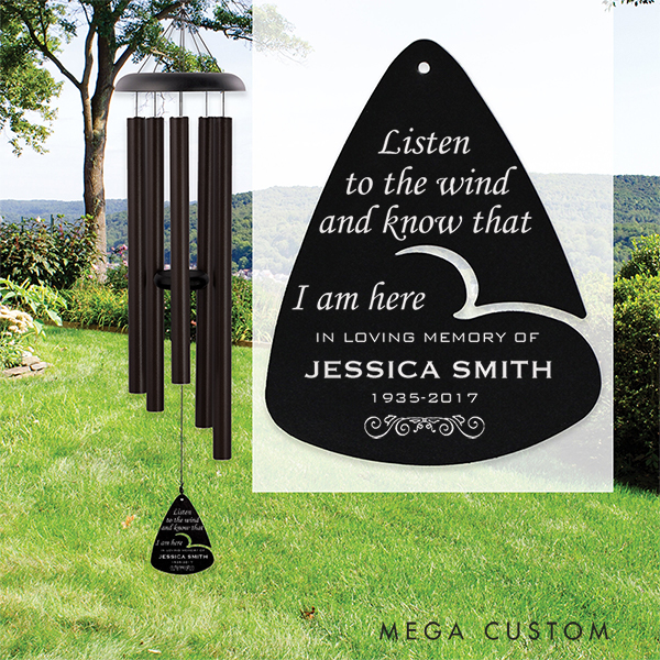 Personalized Sympathy Wind Chimes for Loss of A Loved One Sympathy Gifts Memorial Wind Chimes Bereavement Gifts In Memory of Wind Chime