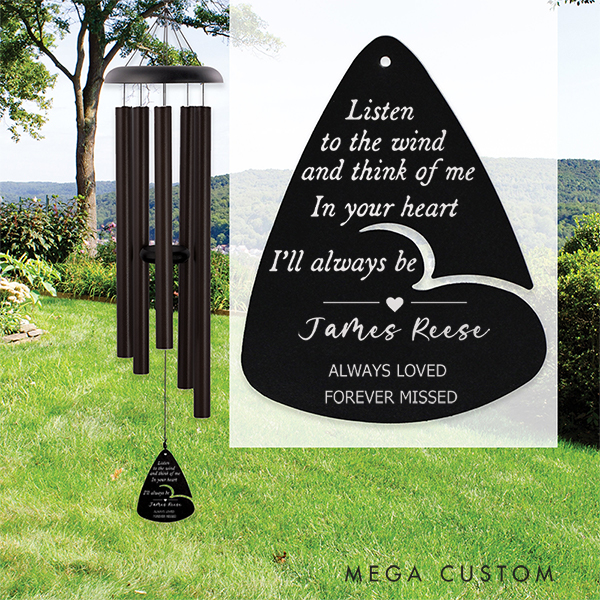 Personalized Memorial Wind Chimes for Loss of Loved One Sympathy Wind Chimes Memorial Gifts for Loss of Mother Father Funeral Condolence Gifts 