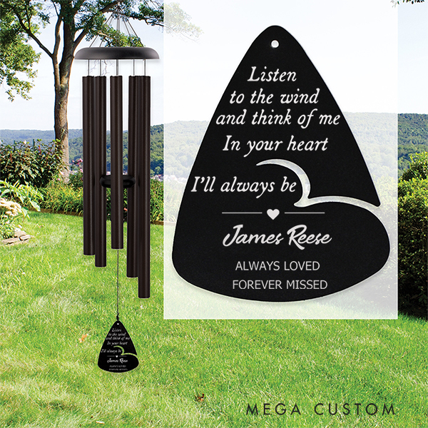 Personalized Memorial Wind Chimes for Loss of Loved One Prime Bereavement and Condolence Gift Sympathy Gift Home Decor Outdoor Garden Patio