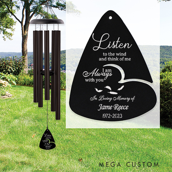 Personalized Memorial Wind Chimes Sympathy Gifts for Loss of  Loved One In Loving Memory Bereavement Gift Unique Funeral Gift