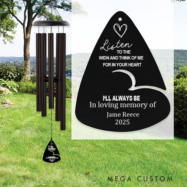Personalized Memorial Wind Chimes for Loss of Loved One Sympathy Gift Bereavement Sympathy Memorial Gifts for Loss of Mother in Memory of A Loved One